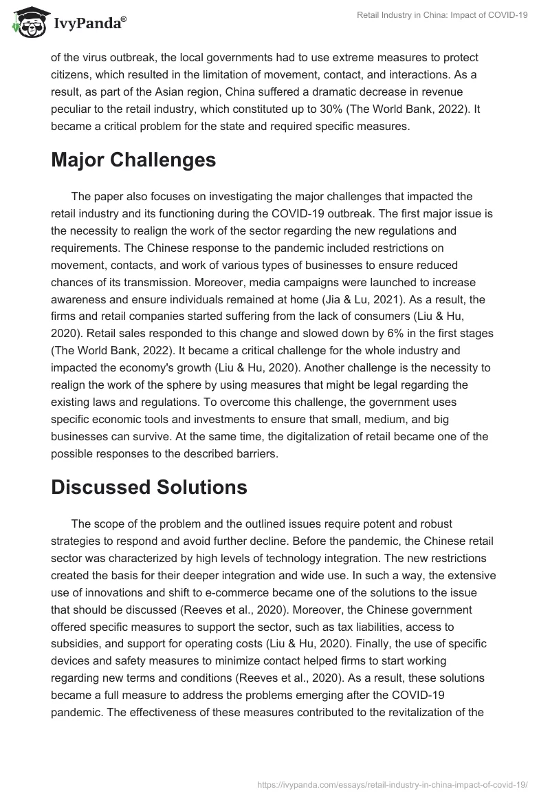 Retail Industry in China: Impact of COVID-19. Page 3