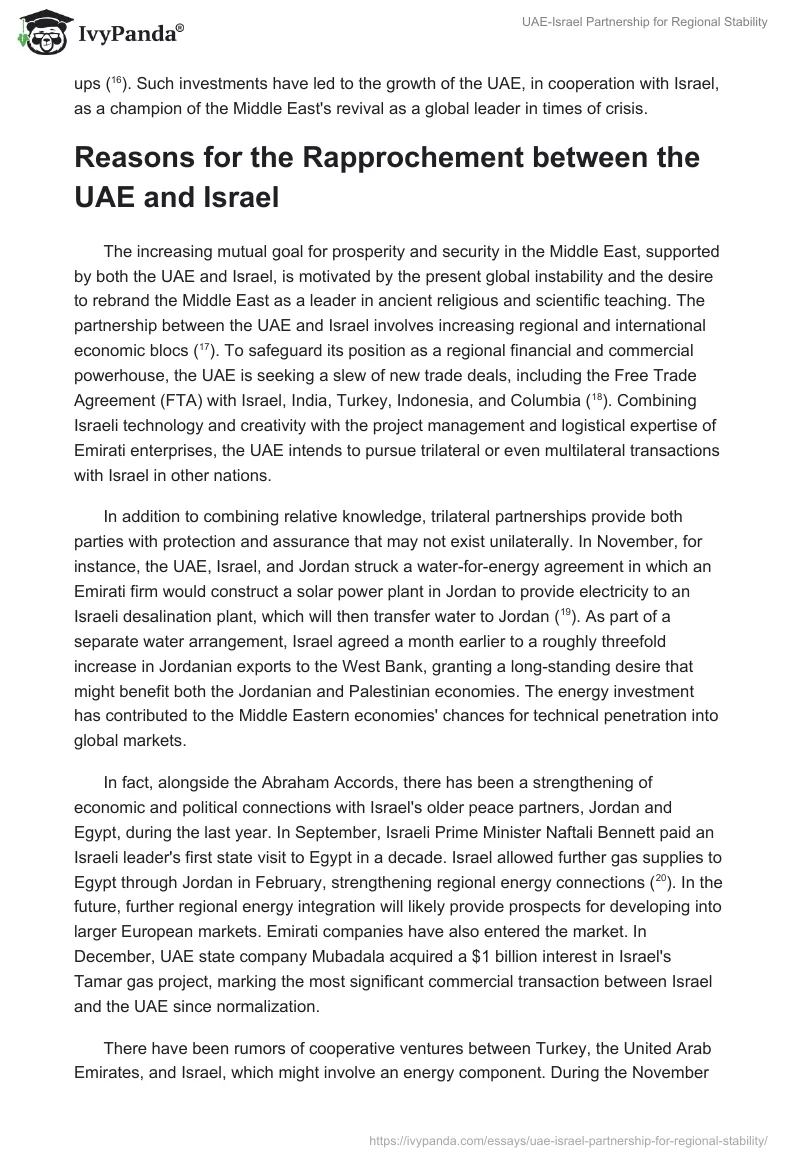 UAE-Israel Partnership for Regional Stability. Page 4