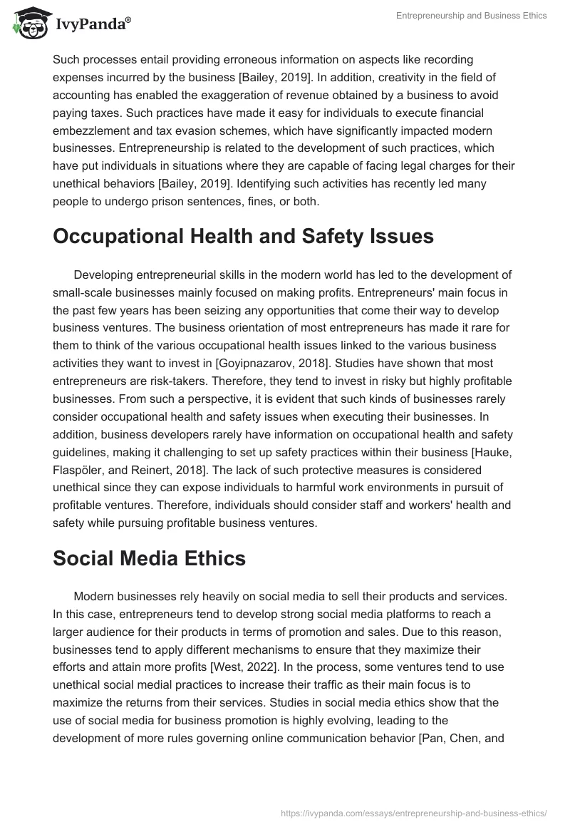 Entrepreneurship and Business Ethics. Page 3