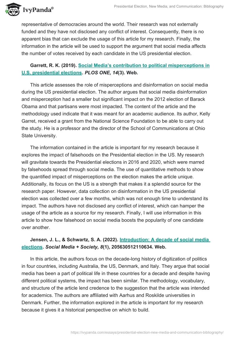 Presidential Election, New Media, and Communication: Bibliography. Page 2