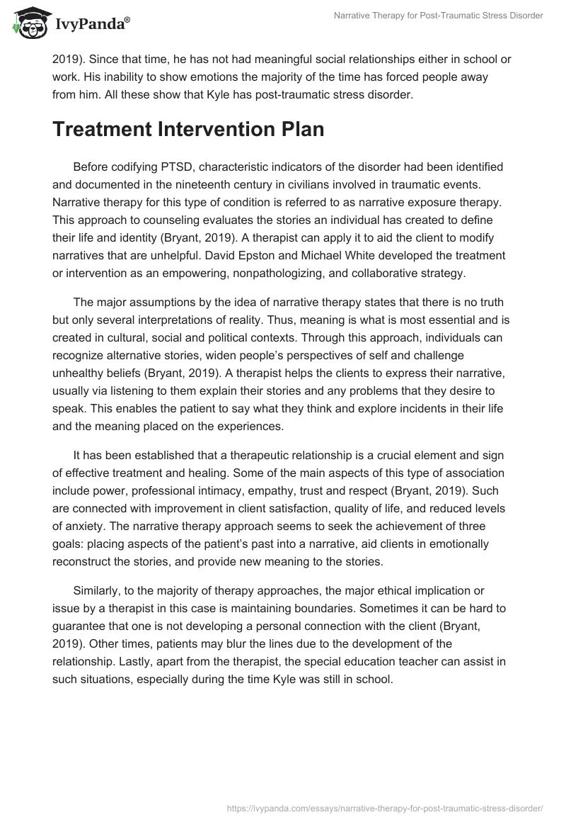 Narrative Therapy for Post-Traumatic Stress Disorder. Page 4