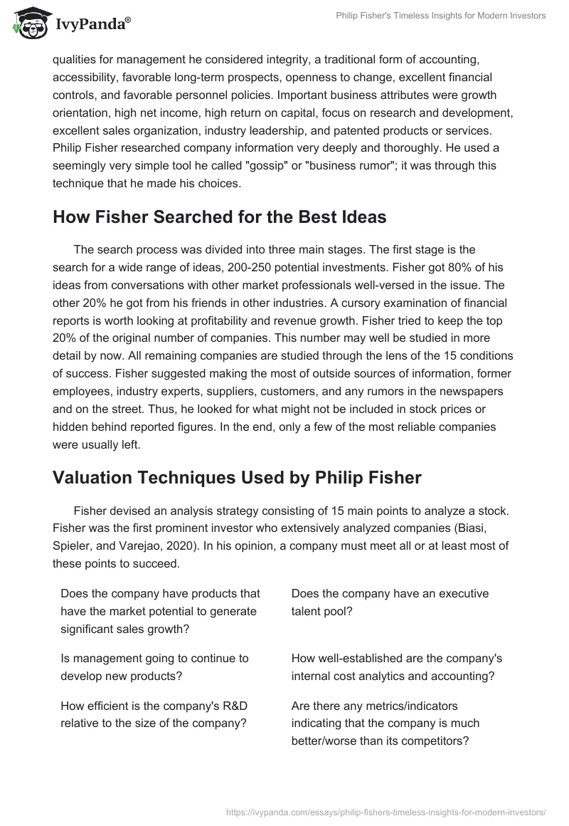 Philip Fisher's Timeless Insights for Modern Investors. Page 2