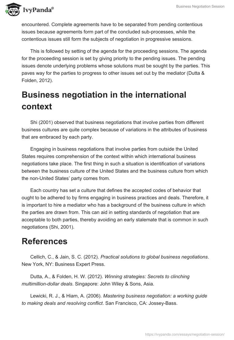 Business Negotiation Session. Page 4