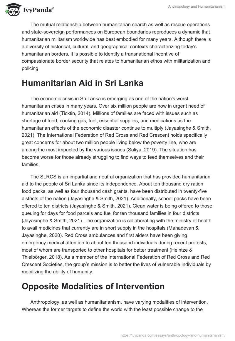 Anthropology and Humanitarianism. Page 5