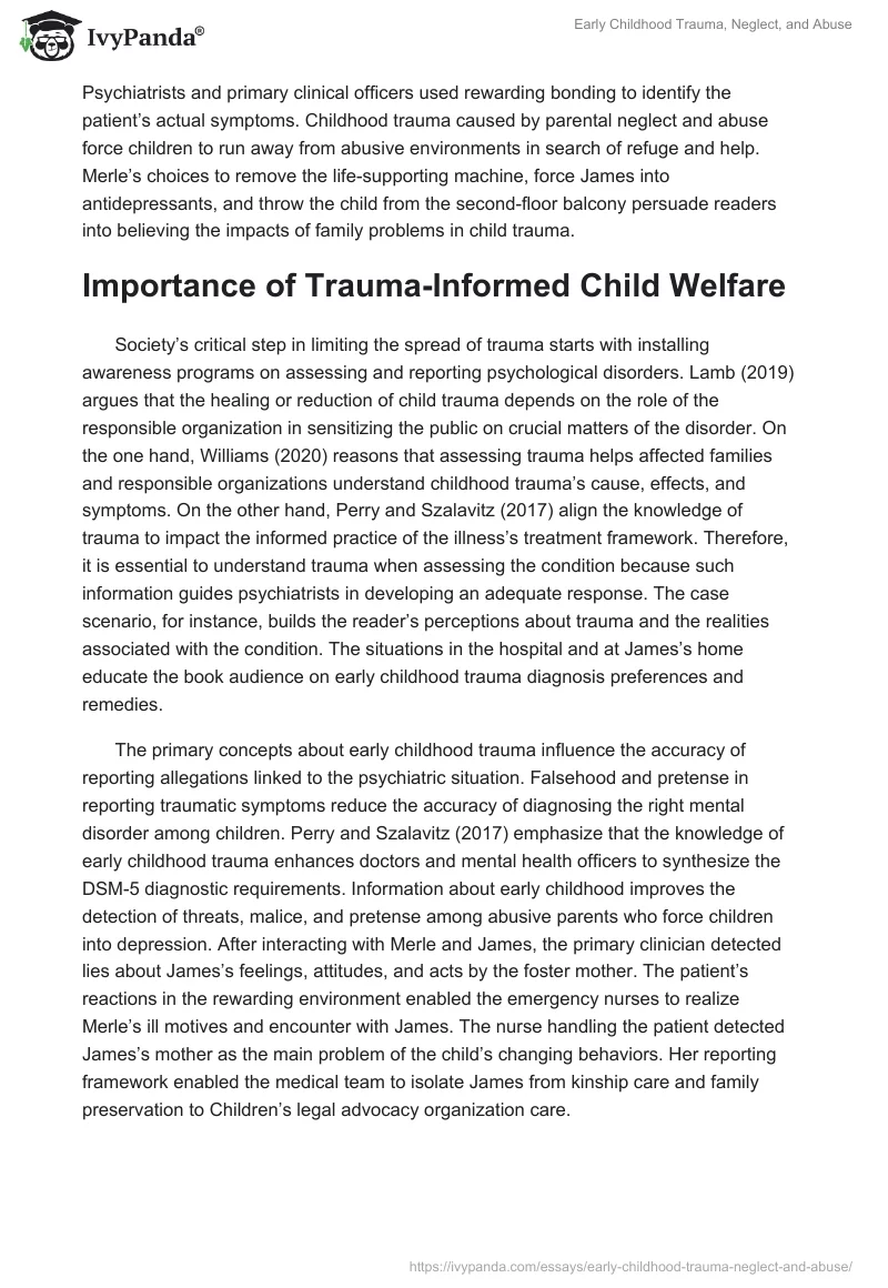 Early Childhood Trauma, Neglect, and Abuse. Page 2