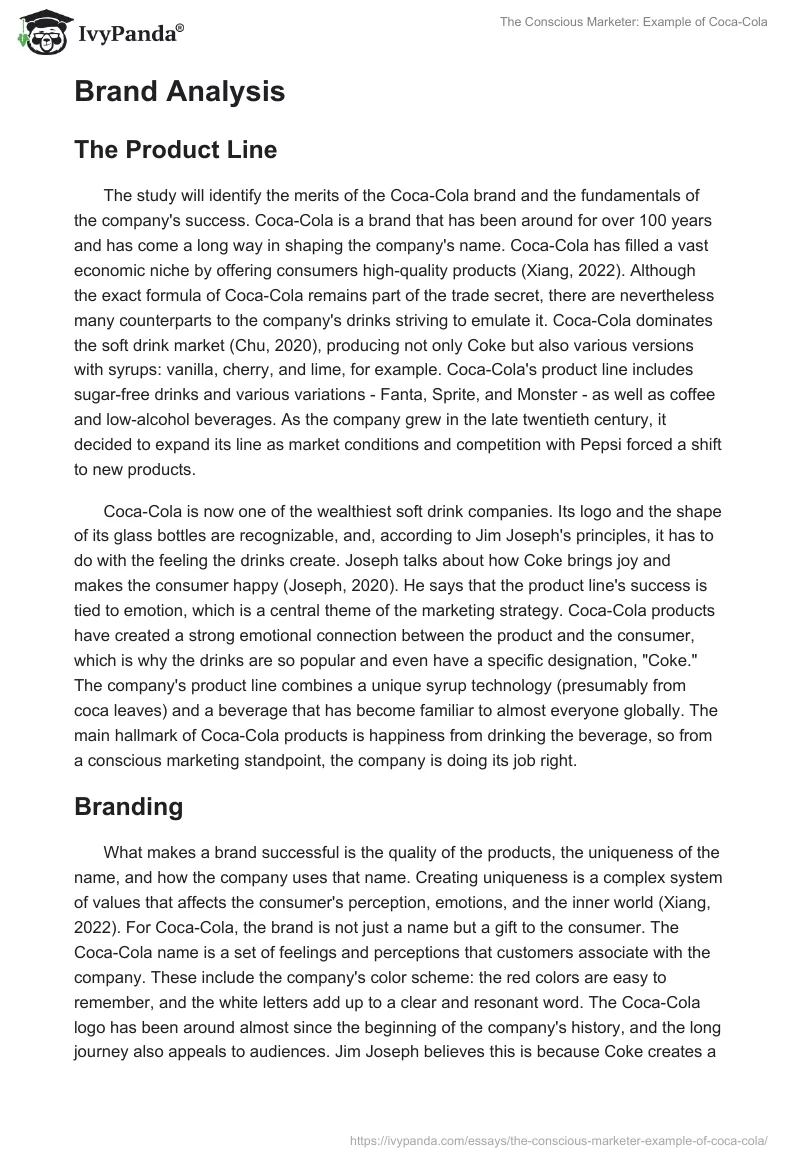 The Conscious Marketer: Example of Coca-Cola. Page 2