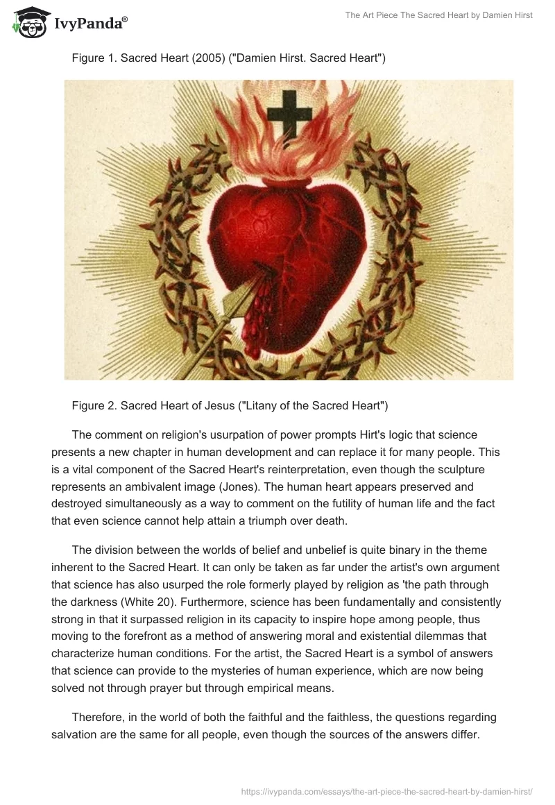 The Art Piece "The Sacred Heart" by Damien Hirst. Page 3