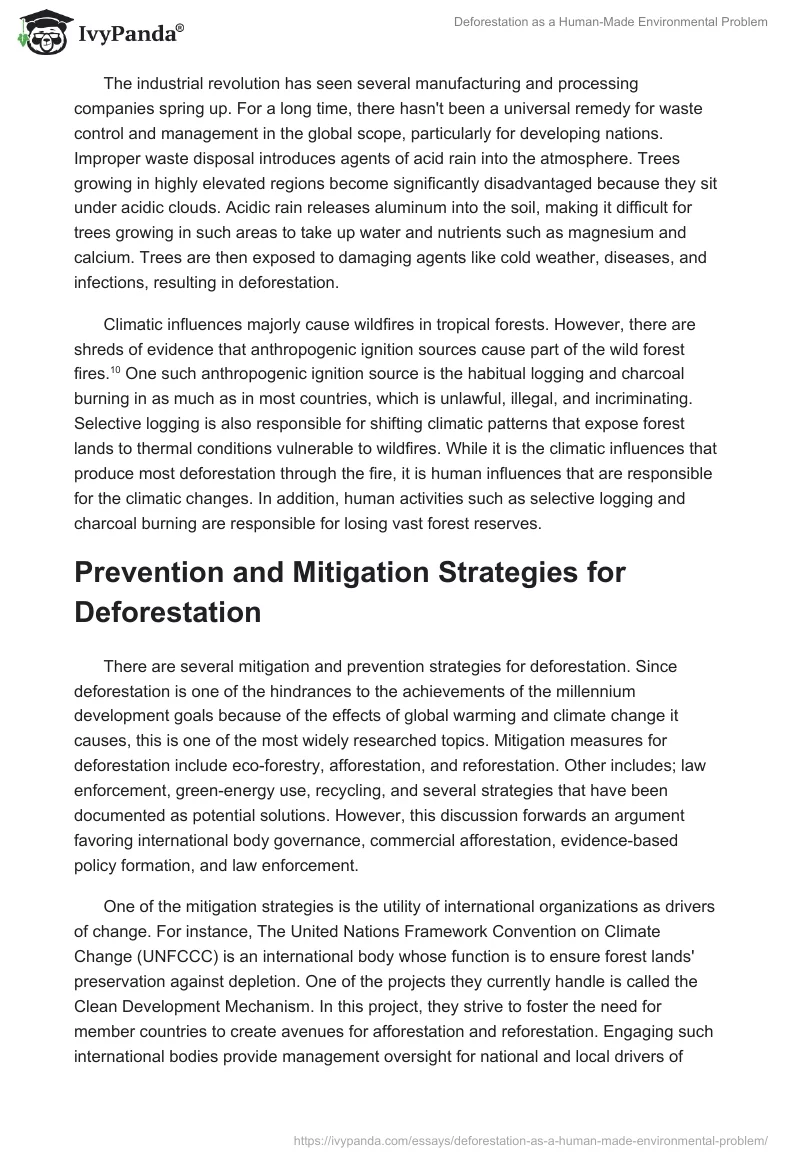 Deforestation as a Human-Made Environmental Problem. Page 4