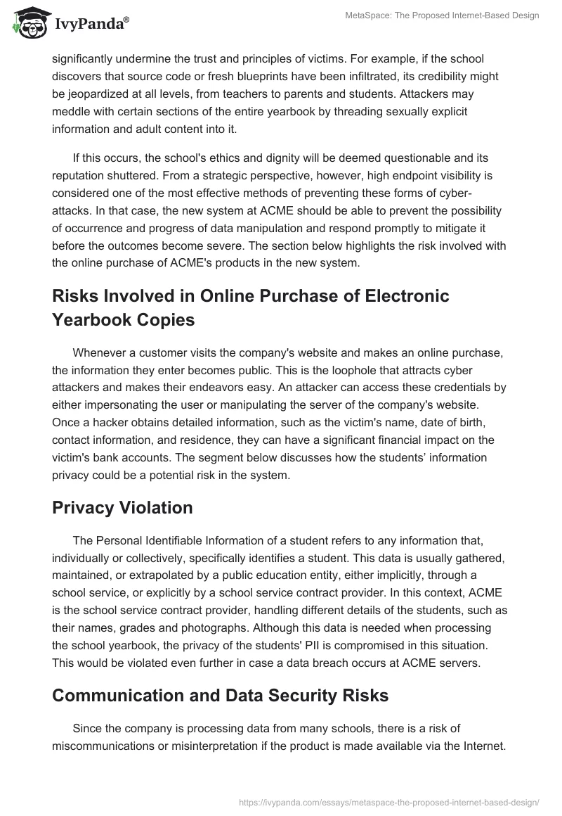 MetaSpace: The Proposed Internet-Based Design. Page 2