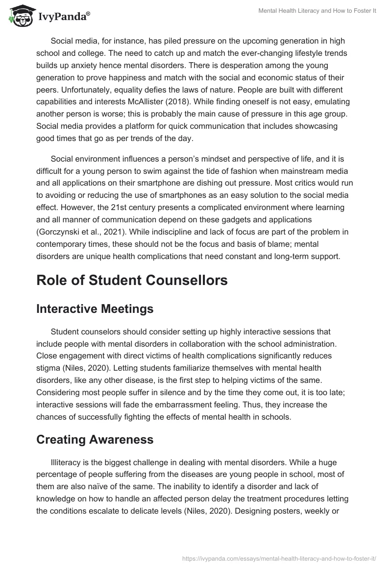 Mental Health Literacy and How to Foster It. Page 2