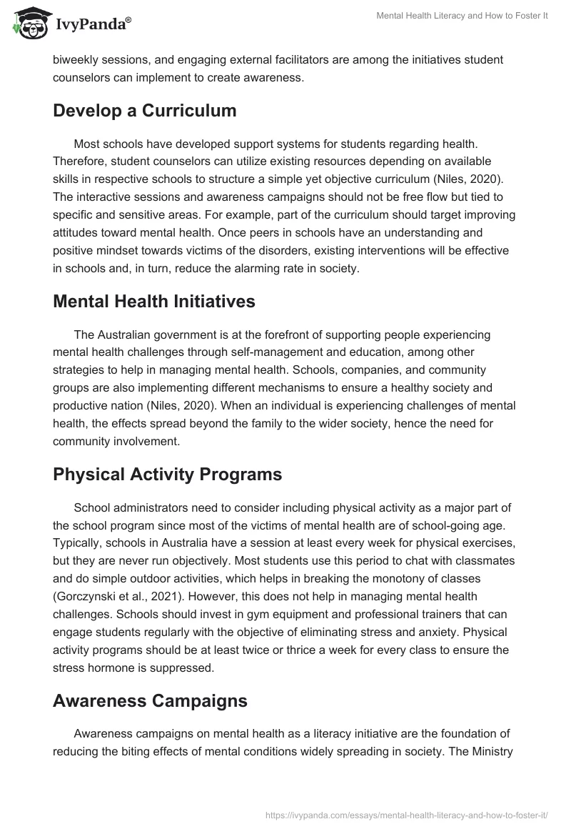 Mental Health Literacy and How to Foster It. Page 3