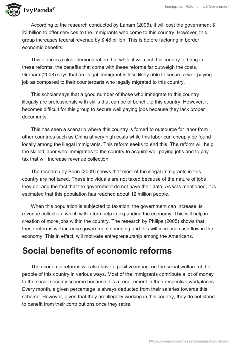 Immigration Reform in US Government. Page 3