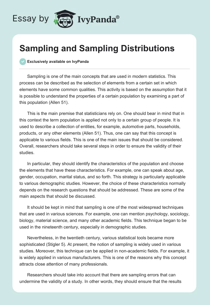 Sampling and Sampling Distributions. Page 1