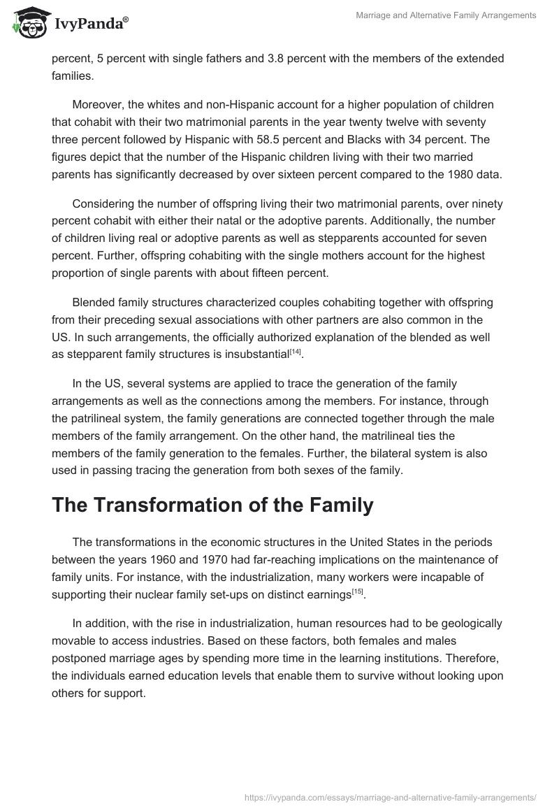 Marriage and Alternative Family Arrangements. Page 5