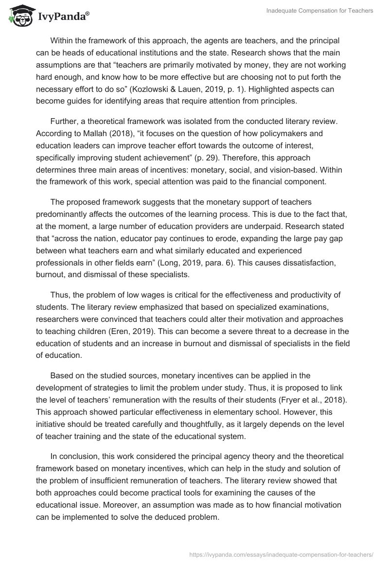 Inadequate Compensation for Teachers. Page 2
