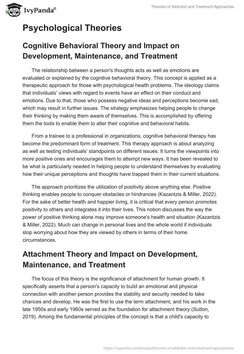 Theories of Addiction and Treatment Approaches. Page 4