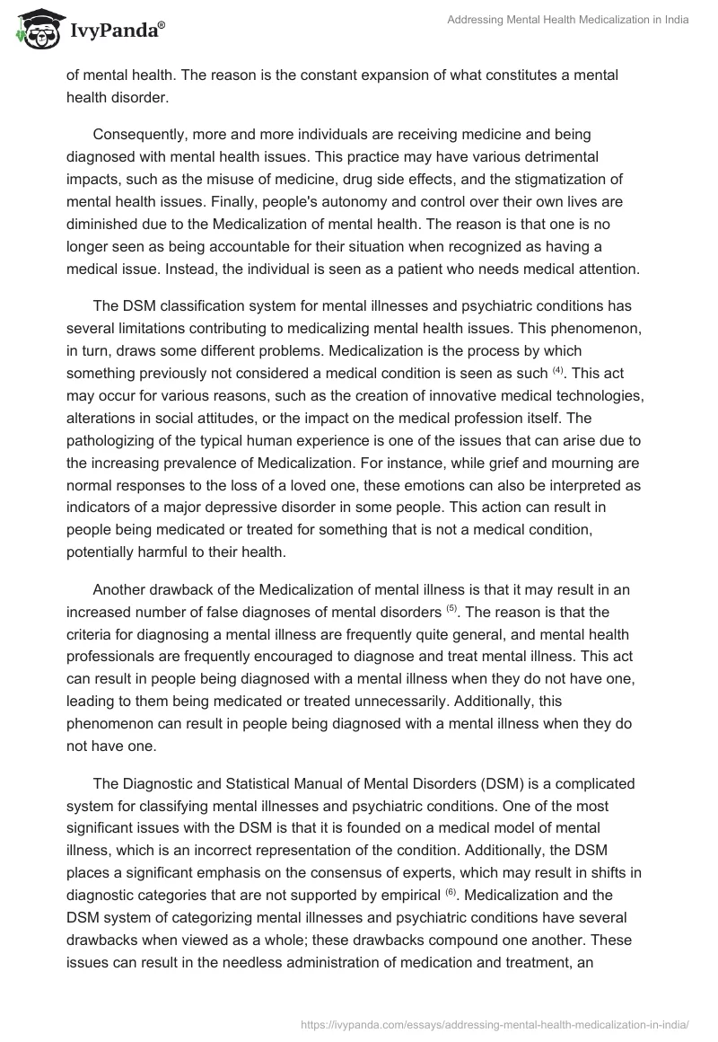 Addressing Mental Health Medicalization in India. Page 2