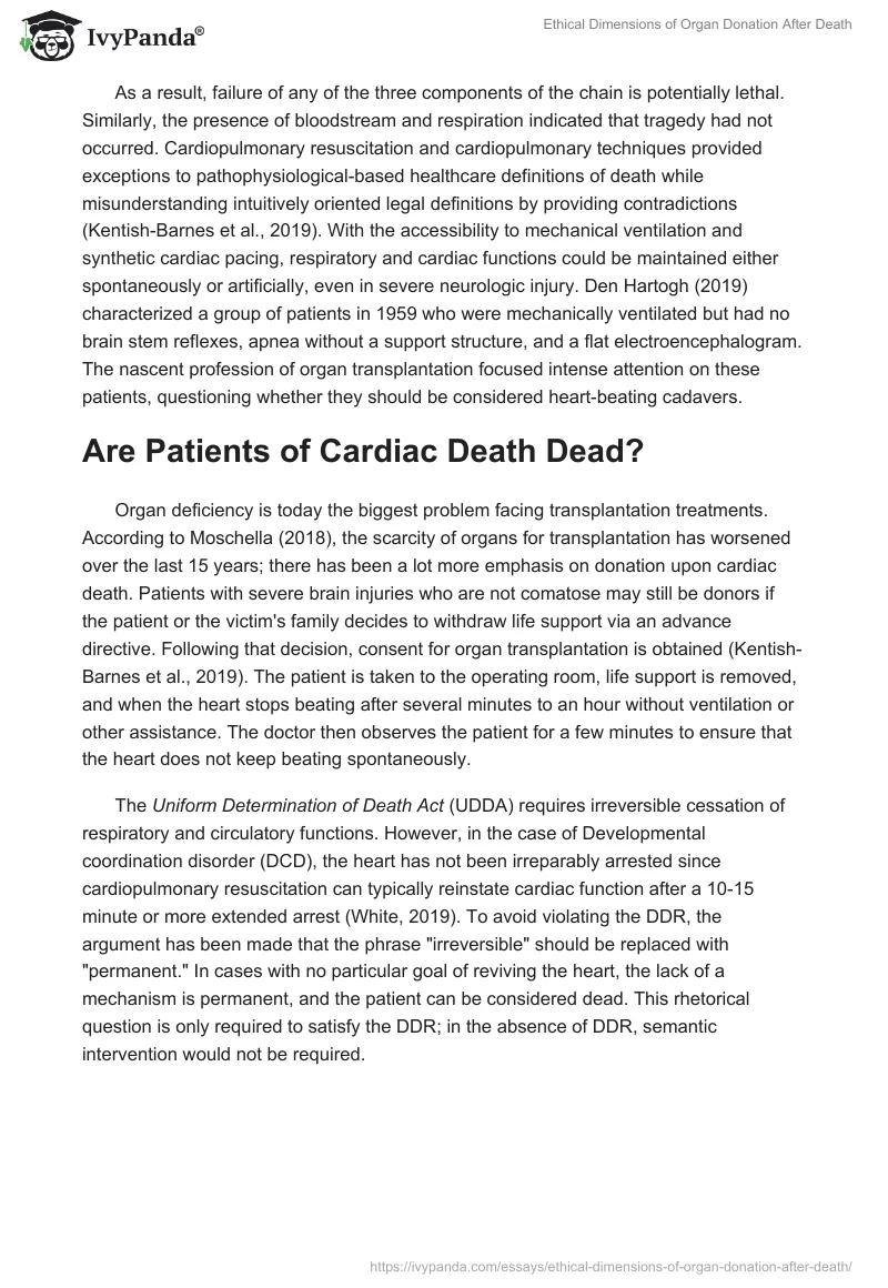 Ethical Dimensions of Organ Donation After Death. Page 3