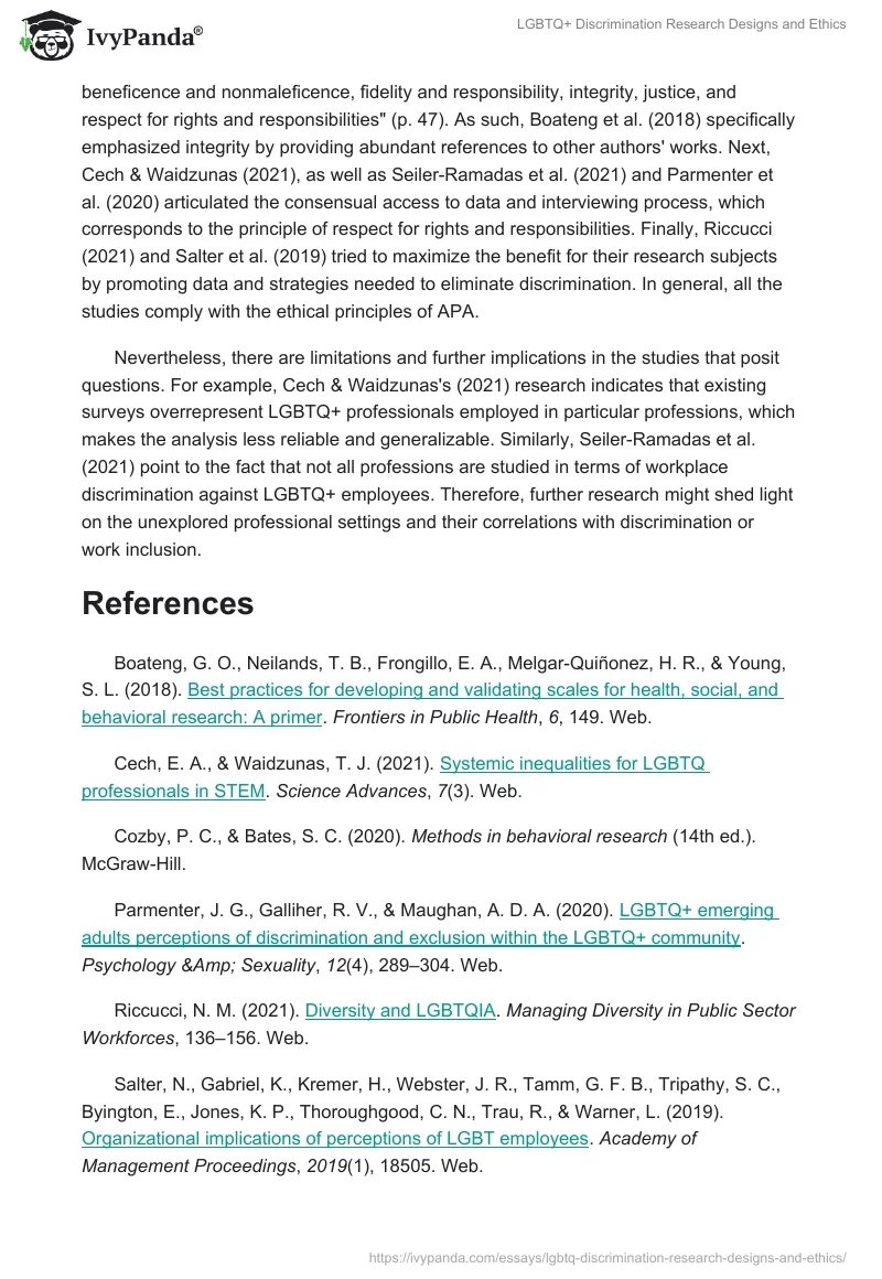 LGBTQ+ Discrimination Research Designs and Ethics. Page 2
