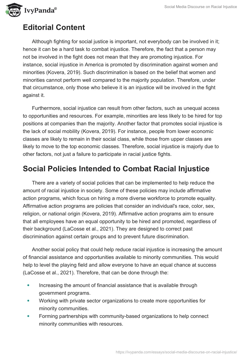 Social Media Discourse on Racial Injustice. Page 2