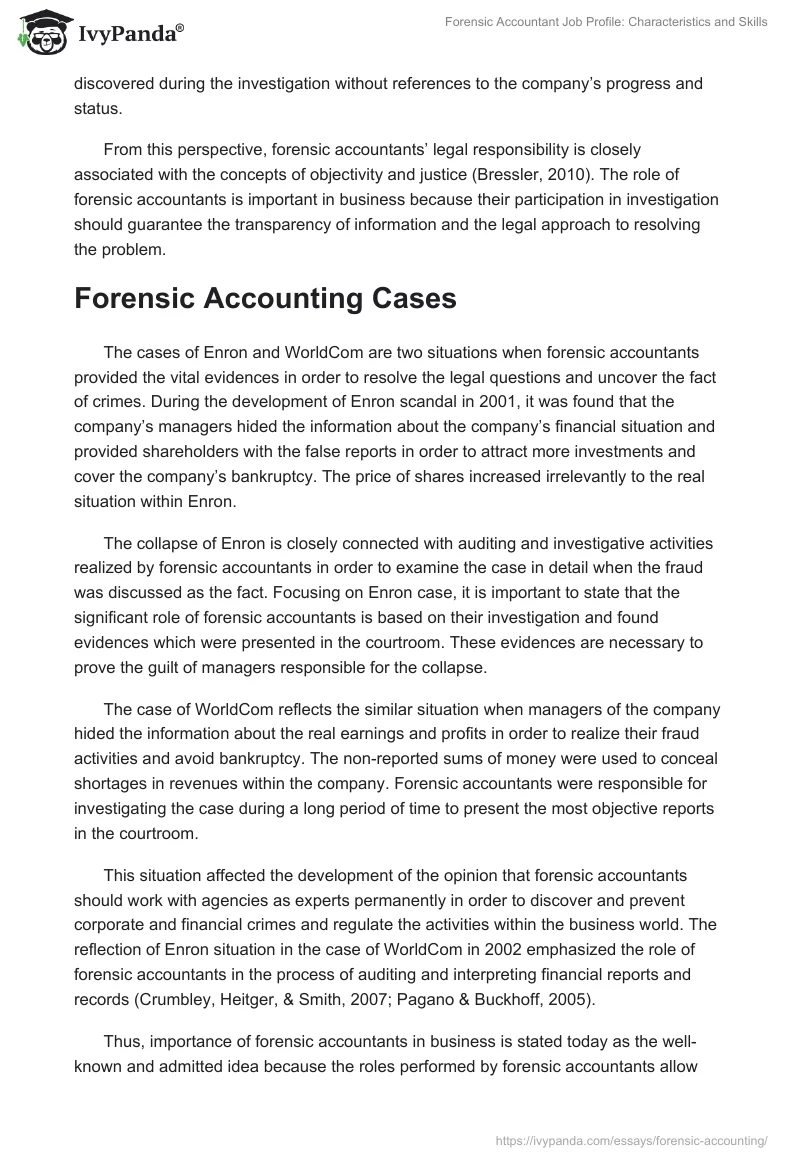 Forensic Accountant Job Profile: Characteristics and Skills. Page 3