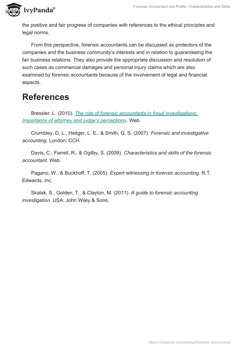 Forensic Accountant Job Profile: Characteristics and Skills. Page 4