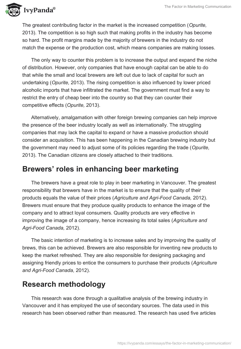 The Factor in Marketing Communication. Page 5