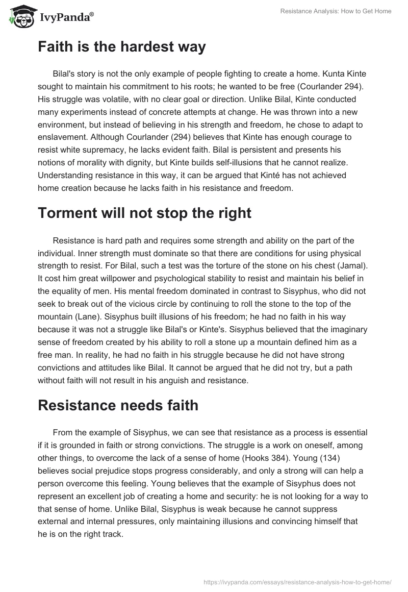 Resistance Analysis: How to Get Home. Page 2