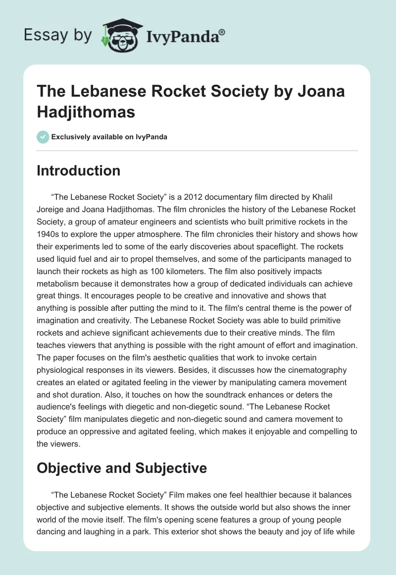 "The Lebanese Rocket Society" by Joana Hadjithomas. Page 1