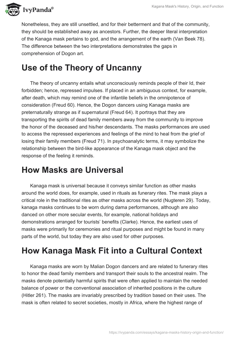Kagana Mask's History, Origin, and Function. Page 4