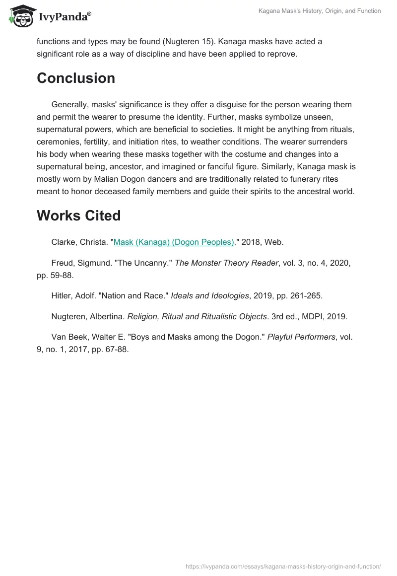Kagana Mask's History, Origin, and Function. Page 5