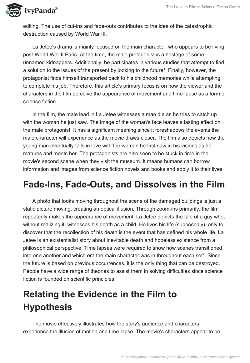 The La Jette Film in Science Fiction Genre. Page 2