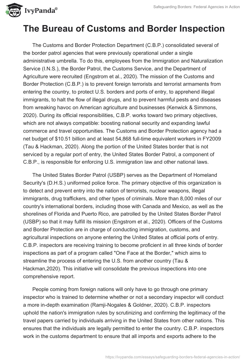 Safeguarding Borders: Federal Agencies in Action. Page 3