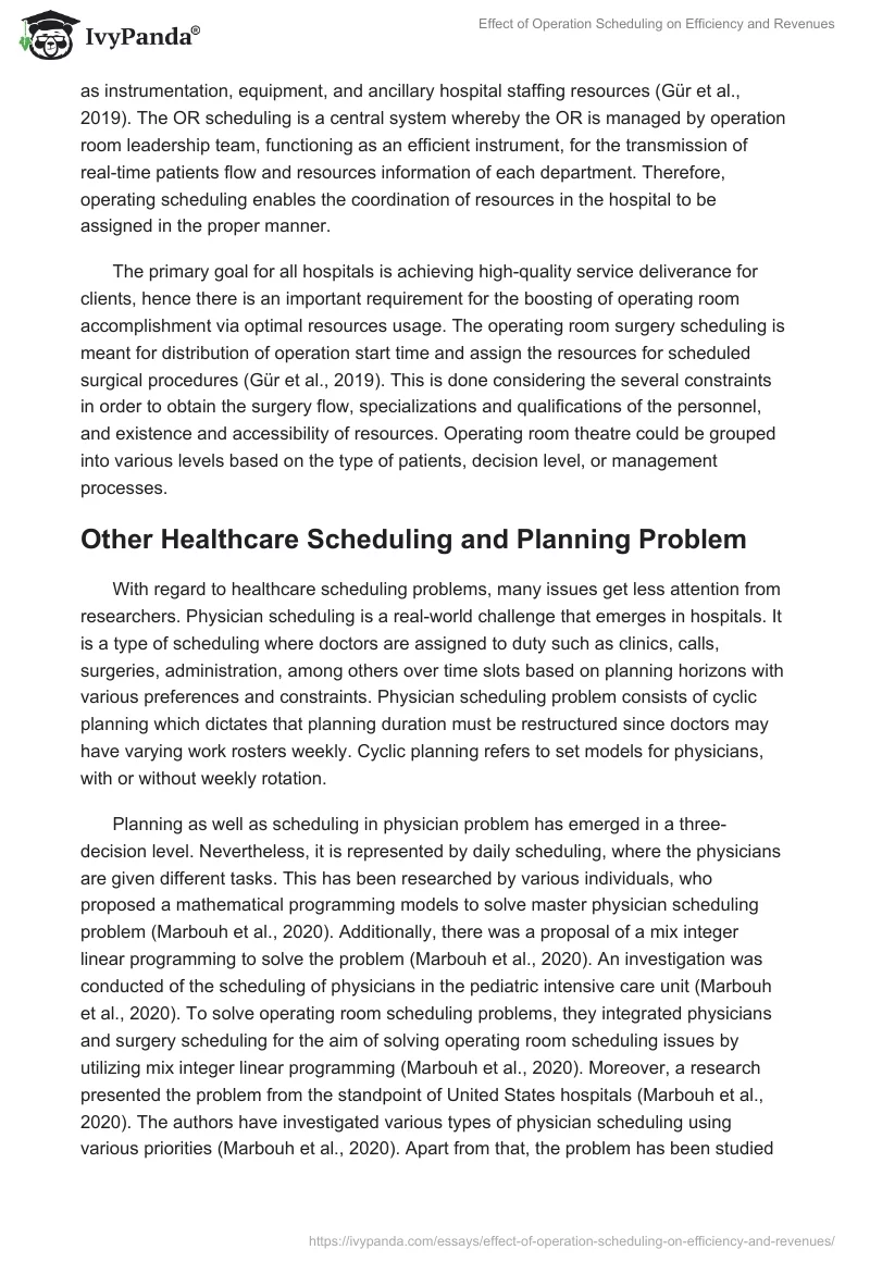 Effect of Operation Scheduling on Efficiency and Revenues. Page 5
