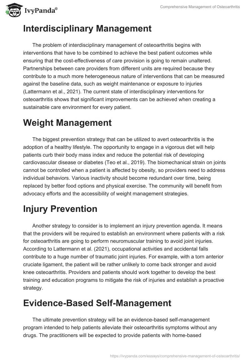 Comprehensive Management of Osteoarthritis. Page 5