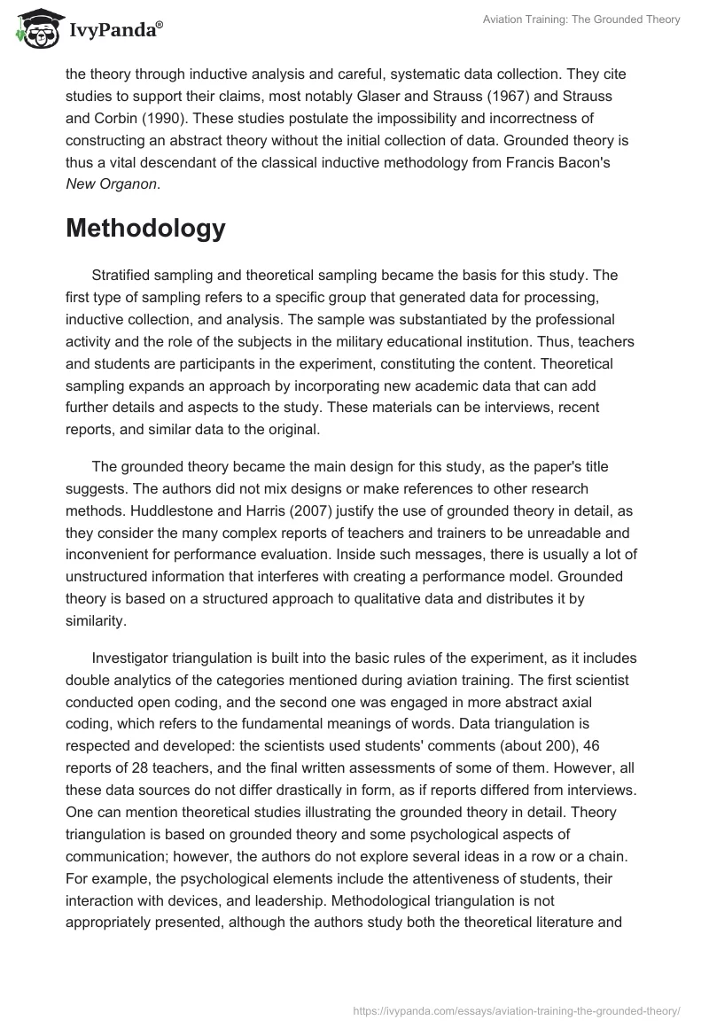 Aviation Training: The Grounded Theory. Page 2