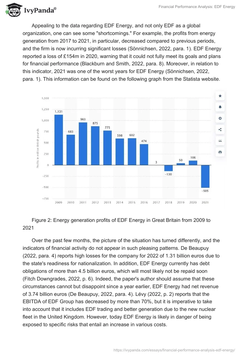 Financial Performance Analysis: EDF Energy. Page 5