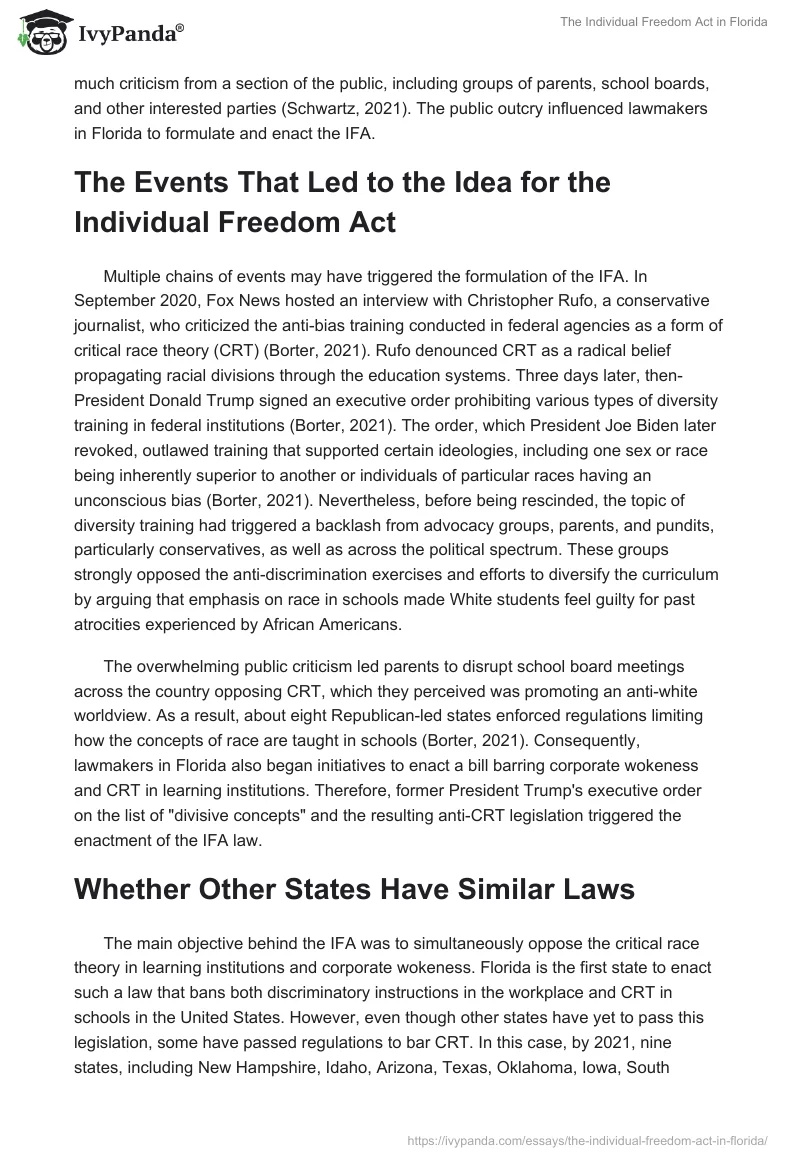The Individual Freedom Act in Florida. Page 2