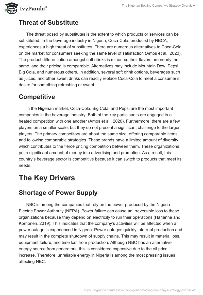 The Nigerian Bottling Company's Strategy Overview. Page 5