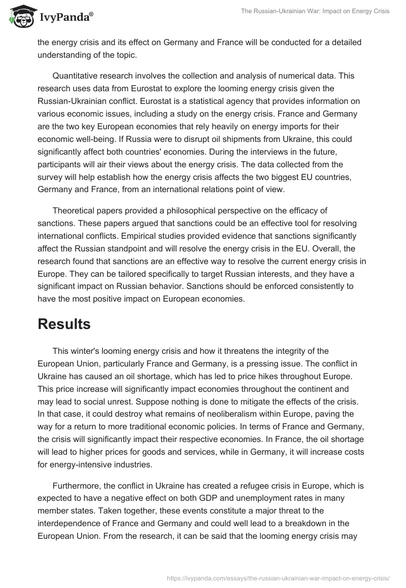 The Russian-Ukrainian War: Impact on Energy Crisis. Page 5