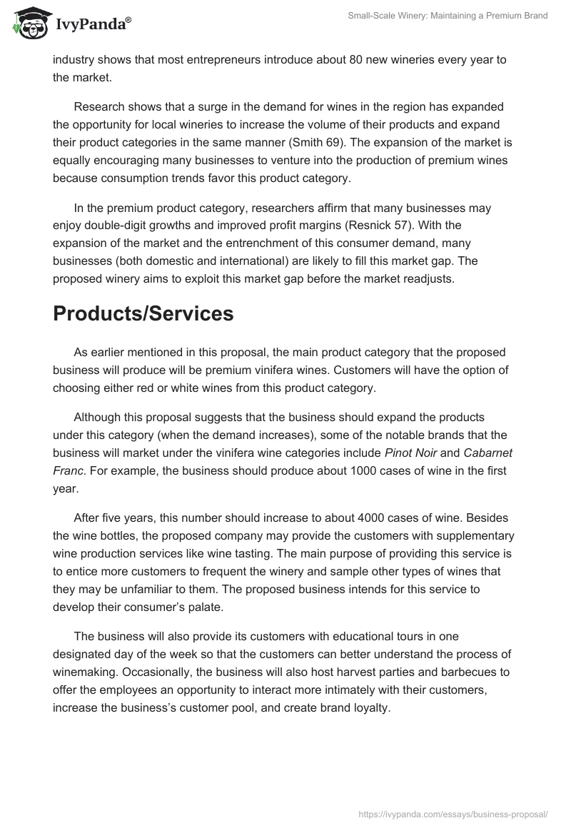 Small-Scale Winery: Maintaining a Premium Brand. Page 4