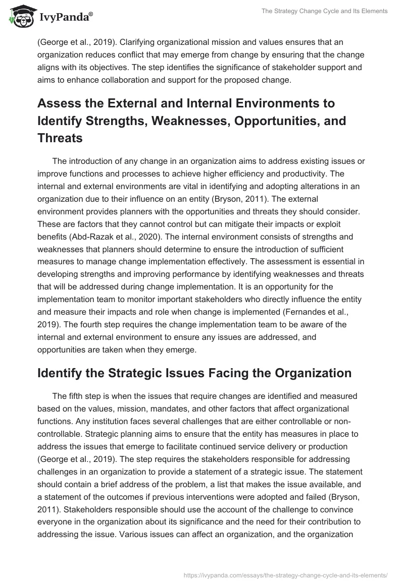 The Strategy Change Cycle and Its Elements. Page 3