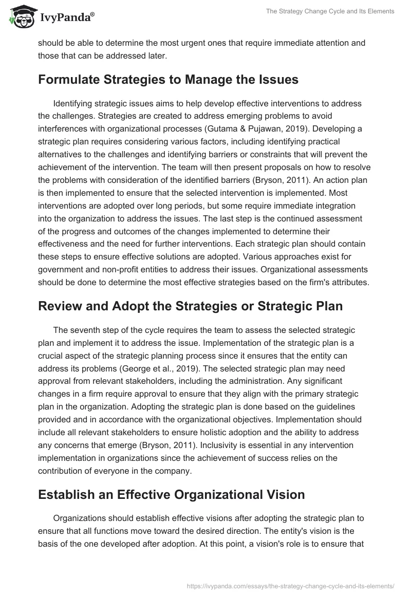 The Strategy Change Cycle and Its Elements. Page 4