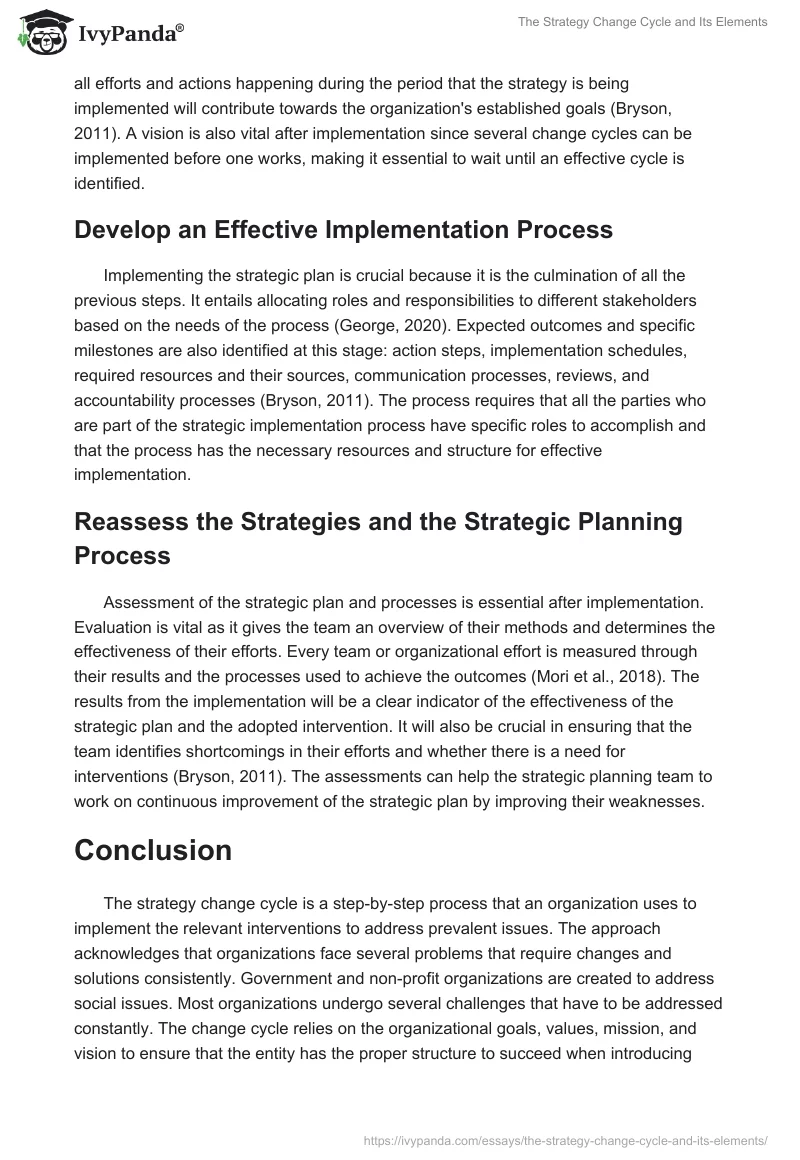 The Strategy Change Cycle and Its Elements. Page 5