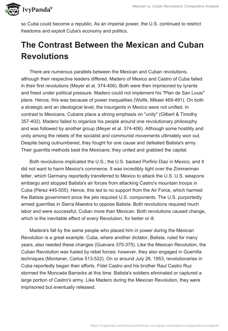 Mexican vs. Cuban Revolutions: Comparative Analysis. Page 3