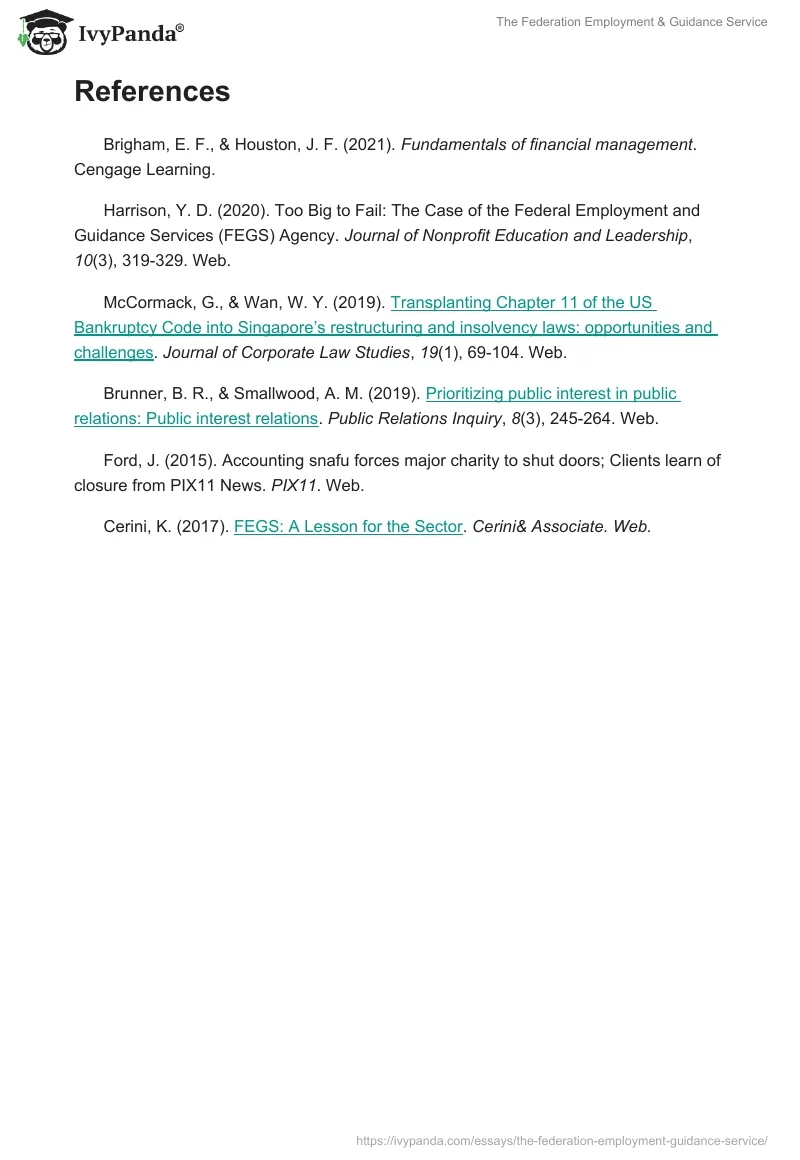 The Federation Employment & Guidance Service. Page 5