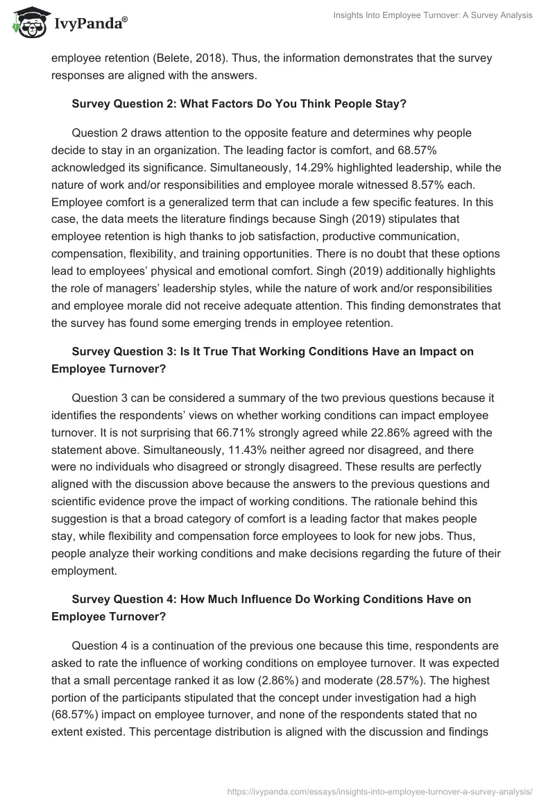 Insights Into Employee Turnover: A Survey Analysis. Page 2