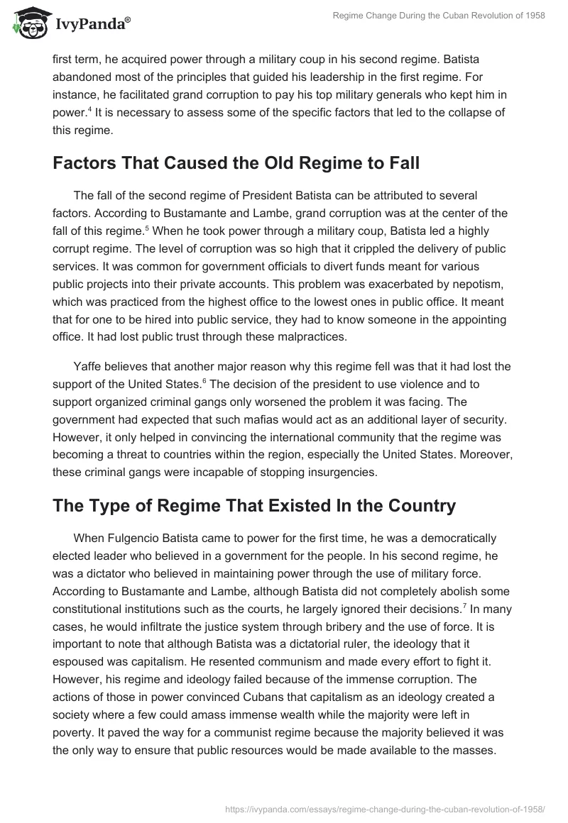 Regime Change During the Cuban Revolution of 1958. Page 2