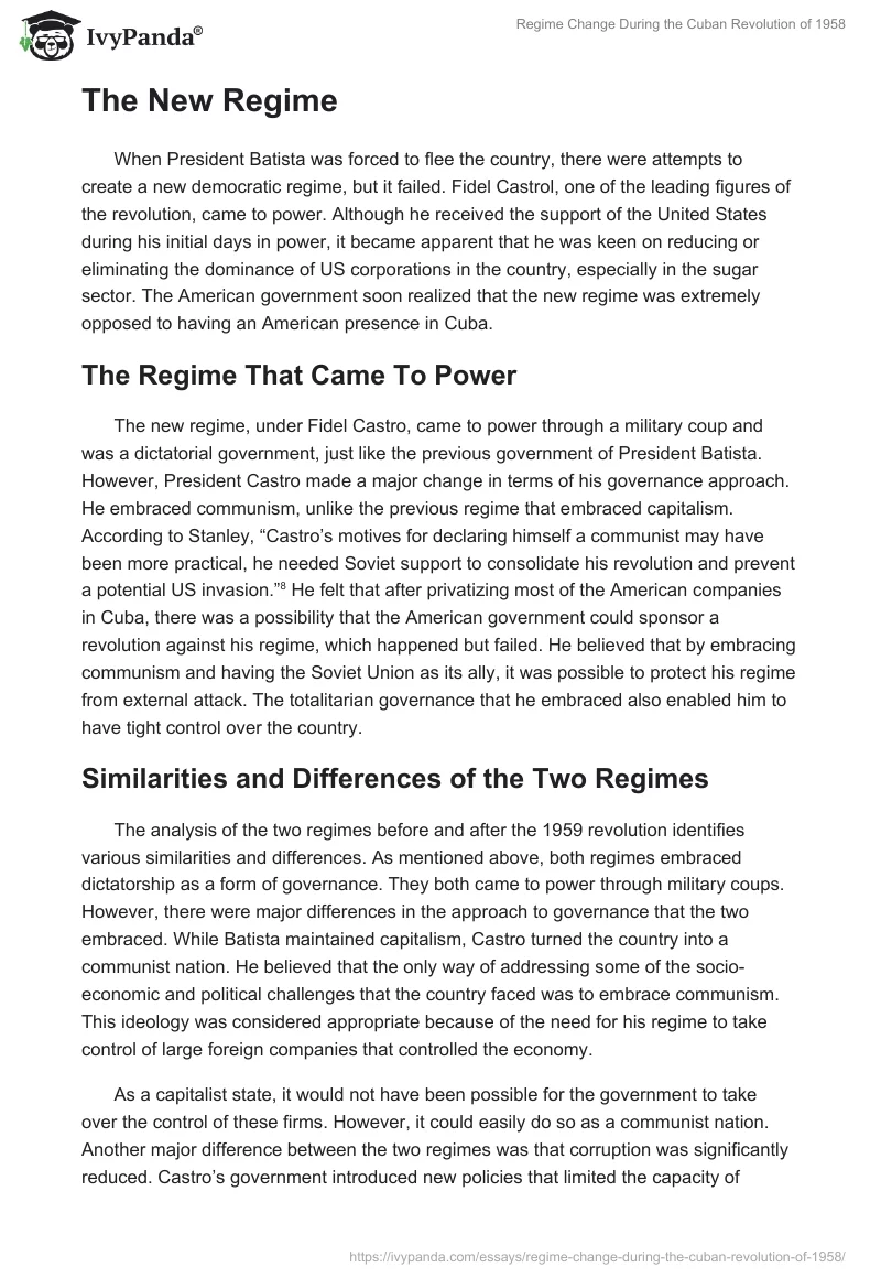 Regime Change During the Cuban Revolution of 1958. Page 3