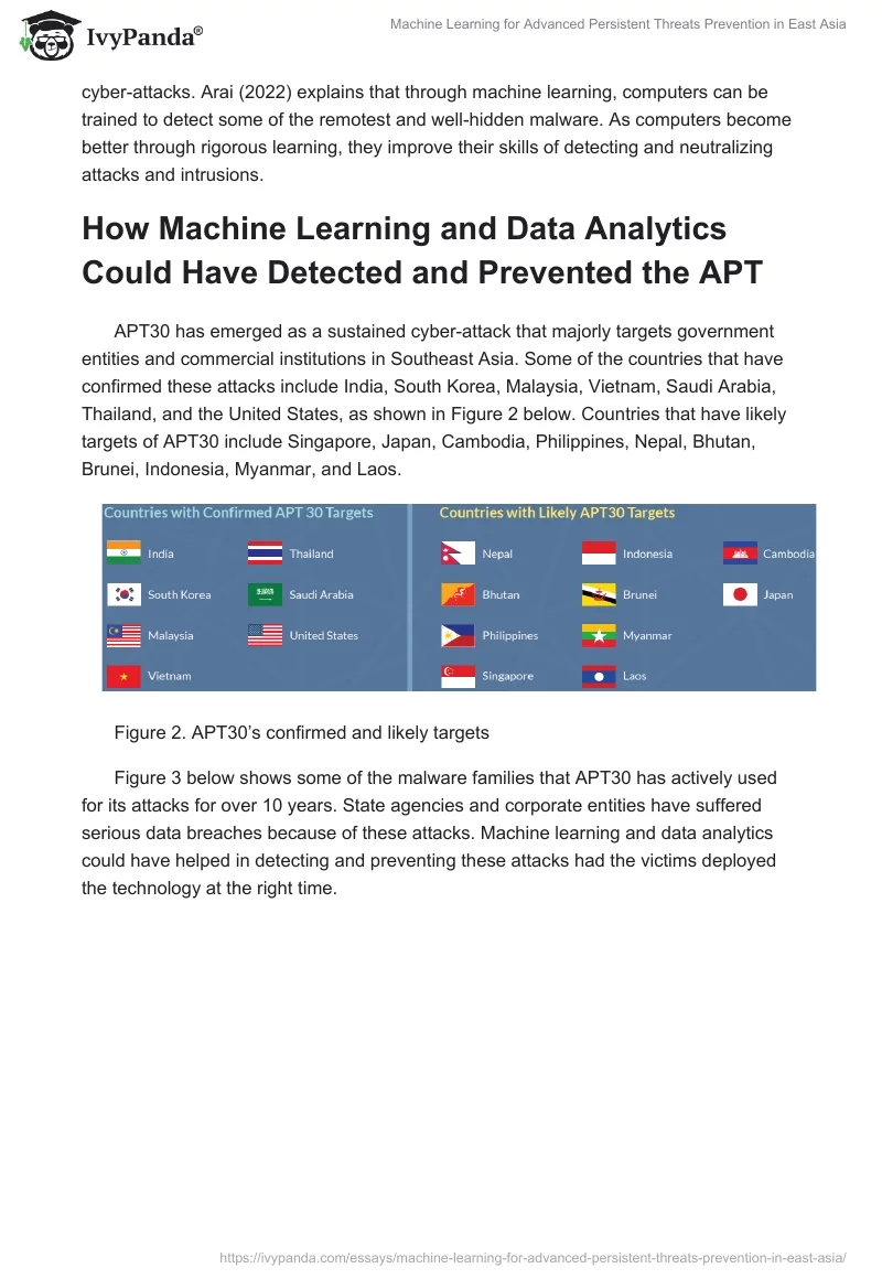 Machine Learning for Advanced Persistent Threats Prevention in East Asia. Page 3
